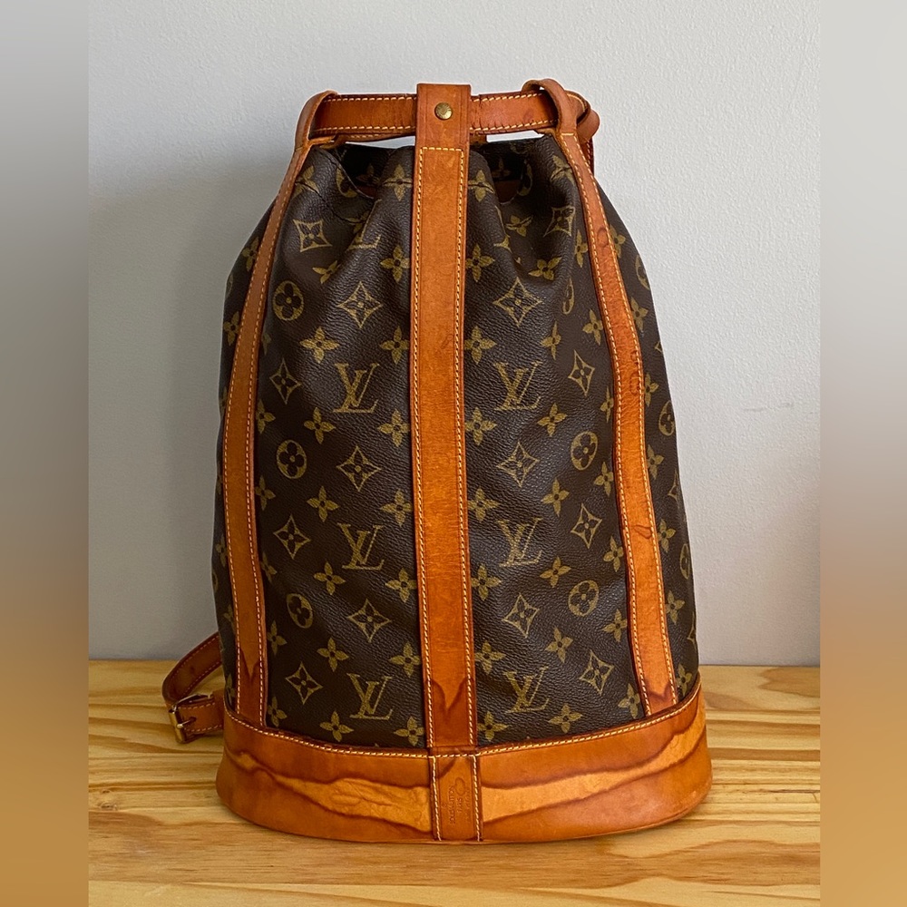 Louis Vuitton Brown Monogram Canvas and Tan Leather Backpack